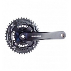 Система Shimano TY501, 175мм, для 2x7/8ск, Кв, 46/30, с защитой от цепи., с болтами креп, цвет черный