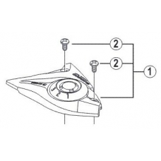 Крышка моноблока ST-EF51 (под 2 пальц) для 3ск с креп винт (M3x5) 2шт., цв. Черный