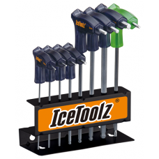 Набор ключей Ice Toolz 7M85 шестигранников д/мастер. 2x2.5x3x4x5x6x8 мм, с рукоятками и закругленным концом